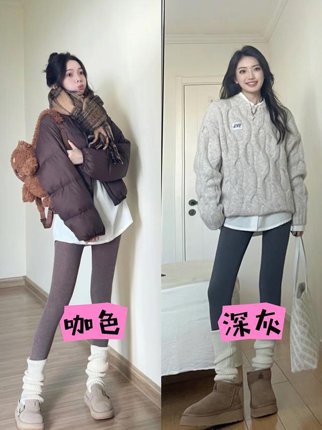 hth华体会体育看了上海女生穿搭我悟了：棉服+鲨鱼裤才是今冬的时尚新潮流(图5)